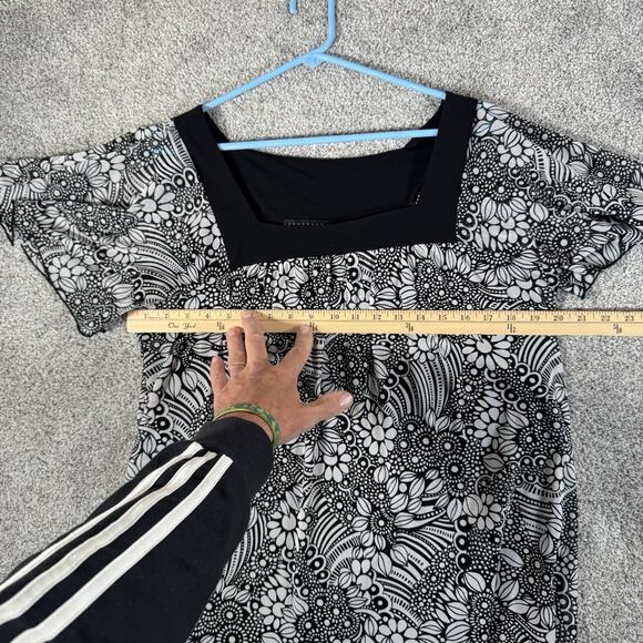 Apostrophe XL Blouse Fairy Grunge Retro 60s Mod Flowy Dark Romantic Whimsigoth - Picture 3 of 12